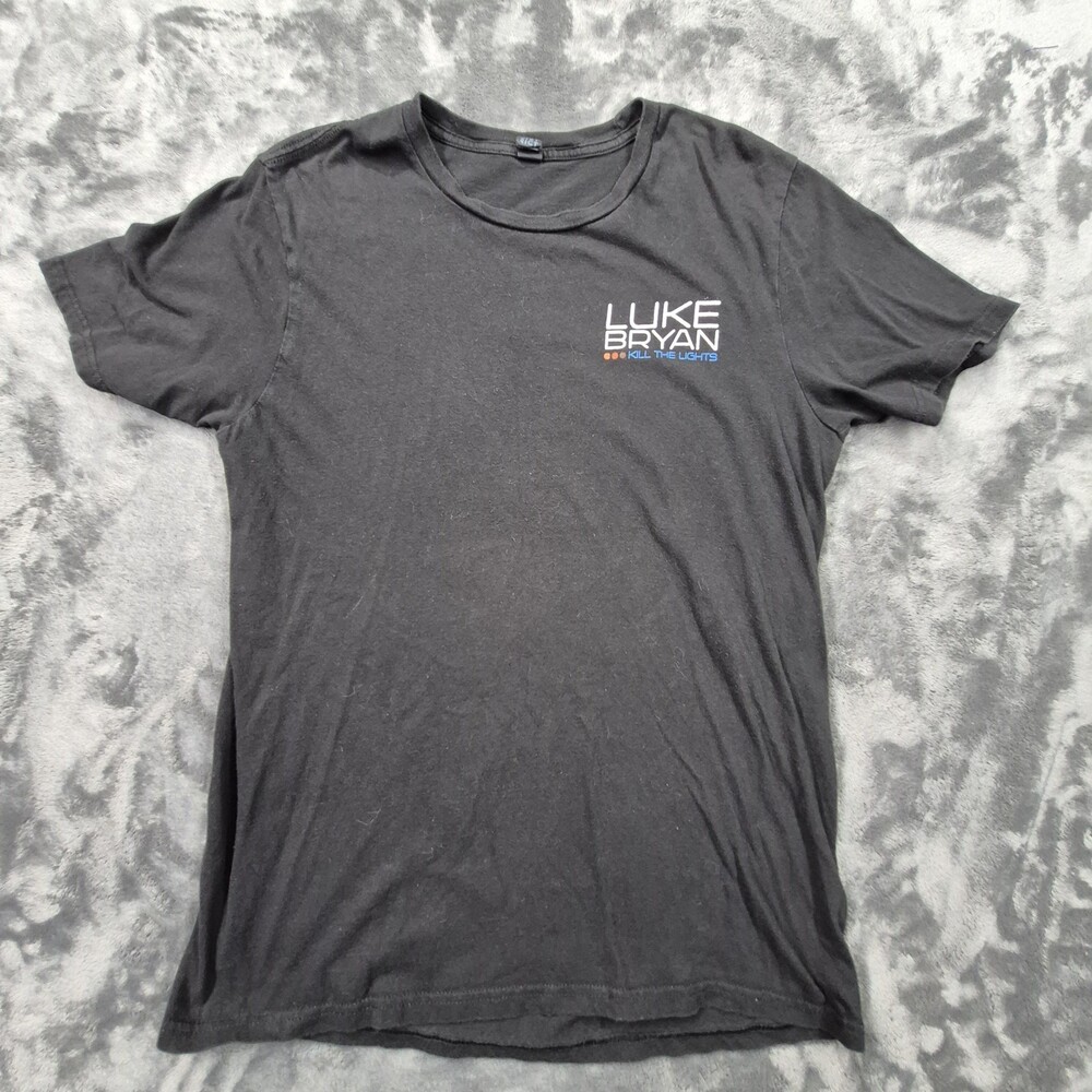 Luke Bryan Kill The Lights Tour Shirt Mens Medium Black Graphic Music Tee